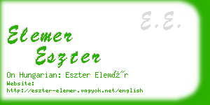 elemer eszter business card